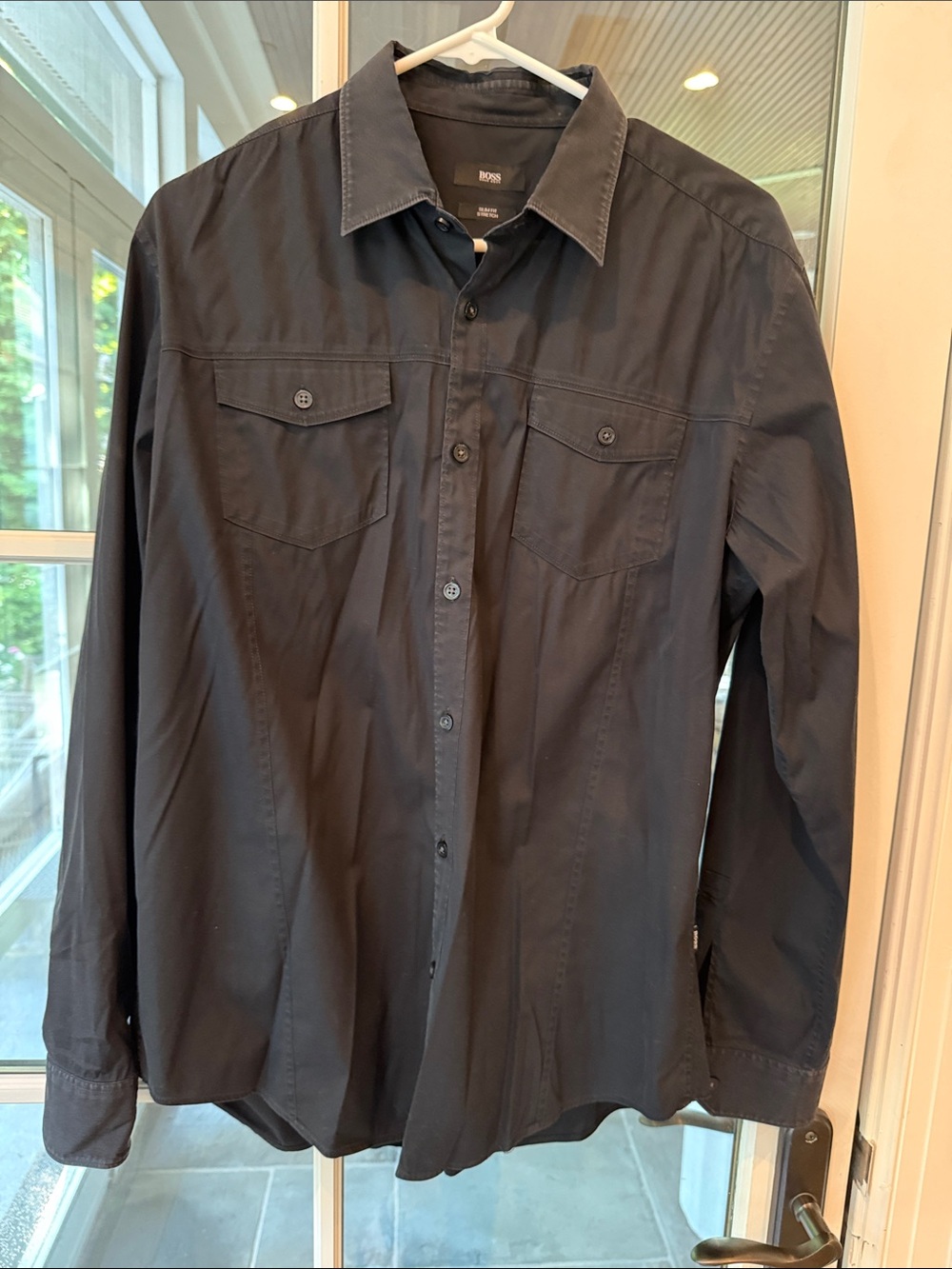 Hugo Boss Men's Black Long-Sleeve Dress Shirt